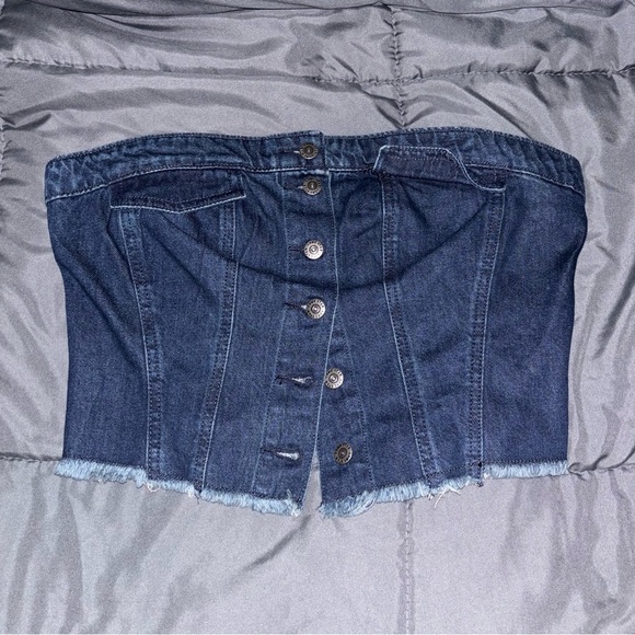 Lone Star Y2K Denim Tube Top - Picture 1 of 3